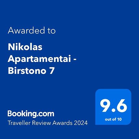 Nikolas Apartamentai - Birstono 7 Druskininkai Dış mekan fotoğraf
